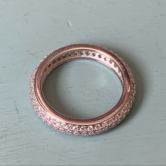 Sterling Silver Pave Crystal Ring - Picture 7 of 11